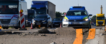 Blow-up auf der Autobahn
