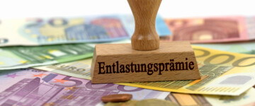Stockbild mit Stempel "Entlastungsprämie"