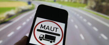 Lkw-Maut; Symbol auf Handydisplay