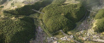 Der Albaufstieg zwischen Mühlhausen und Hohenstadt soll ausgebaut werden (Visualisierung)