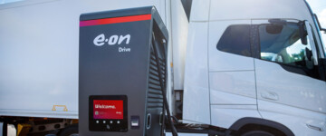 E-Lkw an E.ON Ladesäule