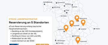 Übersicht Fryte Reservierungsservice für eTruck-Ladepunkte