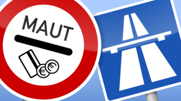Lkw-Maut Schilder Maut und Autobahn
