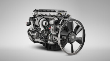 Seitenansicht des neuen Super-11-Dieselmotors von Scania