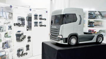 Scania Design: Feuer verzehrte Eis und Erde