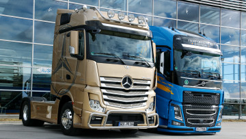 Vergleichstest Actros vs FH 16: Mit 40 Tonnen spielen