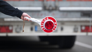 Polizeikontrolle Lkw