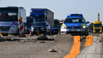 Blow-up auf der Autobahn