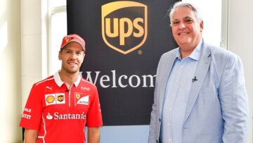 Sebastian Vettel zu Gast bei UPS