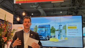 : Torben Bendorf, Director International Growth bei Shell, stellte am Pressetag der IAA Transportation die Kooperation mit Amazon vor