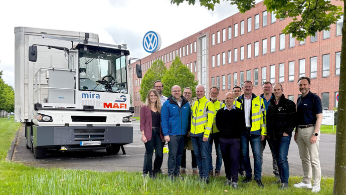 Das VW-Projektteam der Werkslogistik gemeinsam mit den Partnern MIRA und L.I.T.