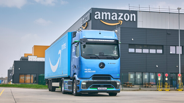 Großauftrag für Mercedes-Benz Trucks: Amazon bestellt über 200 eActros 600