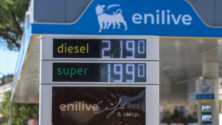 ENI petrol station with fixed prices for self-service, Rome 