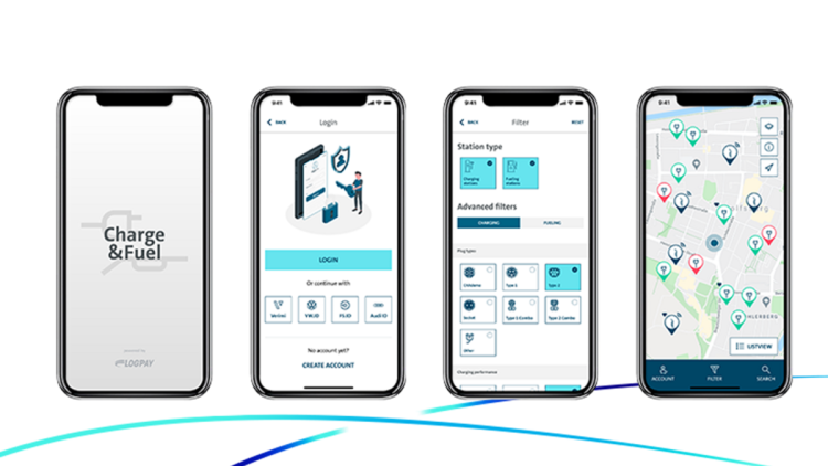 Logpay hat seine Charge&Fuel Tank- und Ladeapp geupdatet