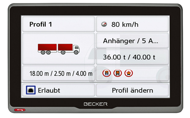 Becker Transit.7: Navi lernte Fahrverbote Becker Transit.7: Navi lernte Fahrverbote