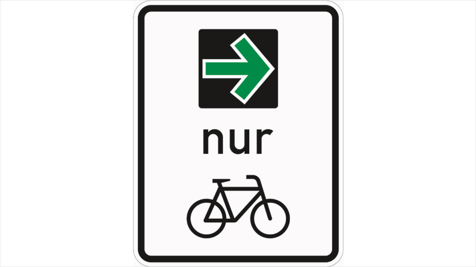 Grünpfeil Radfahrer