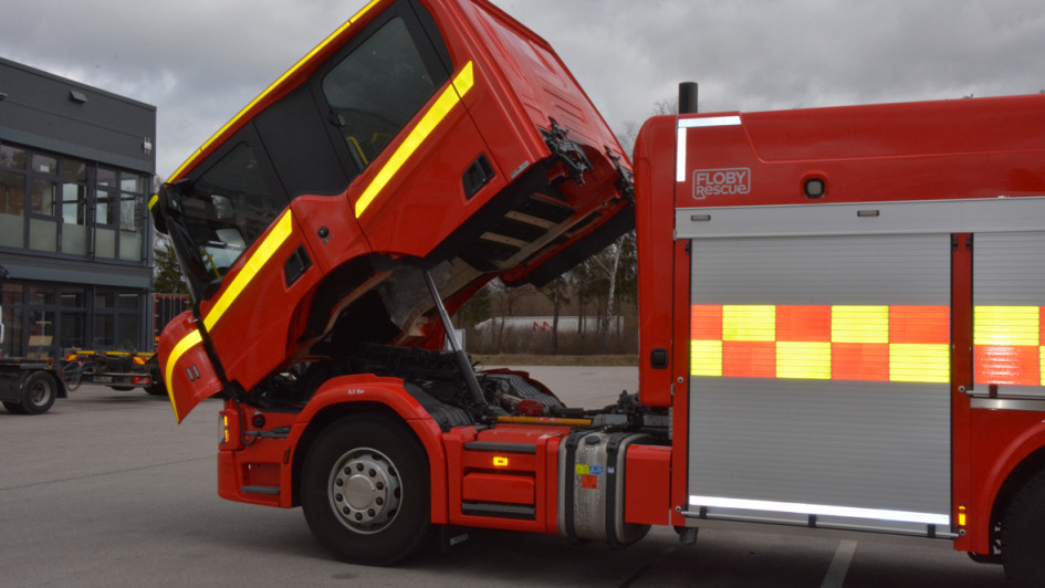 Feuerwehrauto Kabine kippen